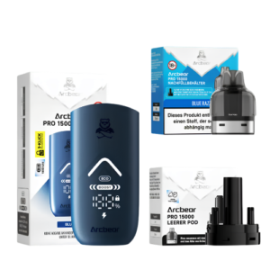 Arcbear Pro Set 5x15000er Blue Razz – Vape Set mit intensivem Blue Raspberry Geschmack und hoher Zugkapazität