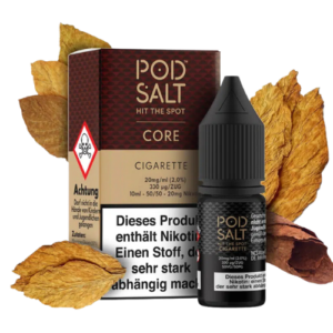 Pod Salt 5x10ml Liquid Cigarette 20mg – Nikotinsalz Liquid mit klassischem Tabakgeschmack im 5er Set