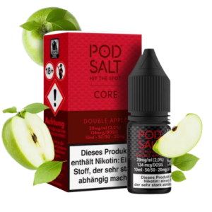 Pod Salt 5x10ml Liquid Double Apple 20mg – Nikotinsalz Liquid mit intensivem Doppelapfel Geschmack im 5er Set