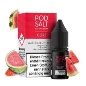 Pod Salt 5x10ml Liquid Watermelon Breeze 20mg – Nikotinsalz Liquid mit Wassermelone und Frische im 5er Set