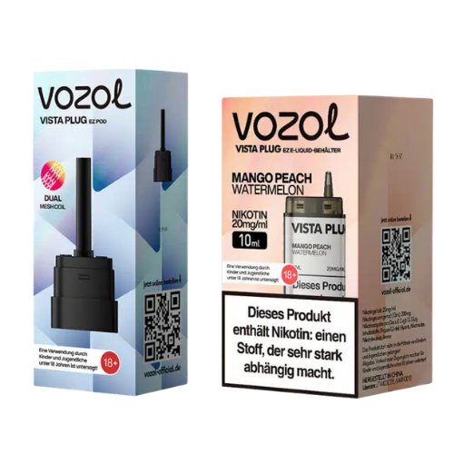 Vozol Pods Mango Peach Watermelon 5x10ml+2ml – Vape Pods mit Mango, Pfirsich und Wassermelonen Geschmack im 5er Set