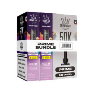 Al Fakher 5x50K Prime Bundle 2er Pod + Coil Mixed Berry – 5 Original-Nachfüllbundles mit je 2 Pods und Coil für das Al Fakher Hypermax Prime 50K Basisgerät.