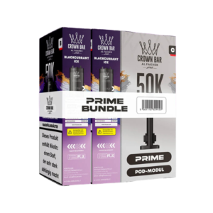 Al Fakher 5x50K Prime Bundle 2er Pod + Coil Blackcurrant Ice – 5 Original-Nachfüllbundles mit je 2 Pods und Coil für das Al Fakher Hypermax Prime 50K Basisgerät.