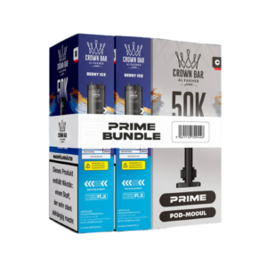 Al Fakher 5x50K Prime Bundle 2er Pod + Coil Berry Ice – 5 Original-Nachfüllbundles mit je 2 Pods und Coil für das Al Fakher Hypermax Prime 50K Basisgerät.