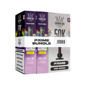Al Fakher 5x50K Prime Bundle 2er Pod + Coil Grape Berry – 5 Original-Nachfüllbundles mit je 2 Pods und Coil für das Al Fakher Hypermax Prime 50K Basisgerät.