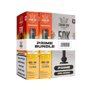 Al Fakher 5x50K Prime Bundle 2er Pod + Coil Pineapple Ice – 5 Original-Nachfüllbundles mit je 2 Pods und Coil für das Al Fakher Hypermax Prime 50K Basisgerät.