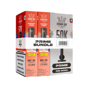 Al Fakher 5x50K Prime Bundle 2er Pod + Coil Blueberry Cherry – 5 Original-Nachfüllbundles mit je 2 Pods und Coil für das Al Fakher Hypermax Prime 50K Basisgerät.