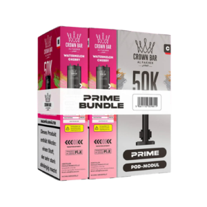 Al Fakher 5x50K Prime Bundle 2er Pod + Coil Watermelon Cherry – 5 Original-Nachfüllbundles mit je 2 Pods und Coil für das Al Fakher Hypermax Prime 50K Basisgerät.