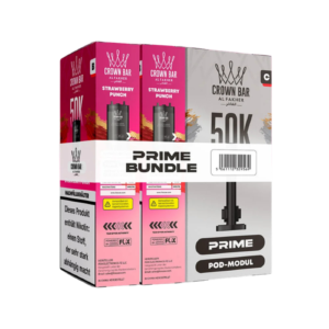 Al Fakher 5x50K Prime Bundle 2er Pod + Coil Strawberry Punch – 5 Original-Nachfüllbundles mit je 2 Pods und Coil für das Al Fakher Hypermax Prime 50K Basisgerät.