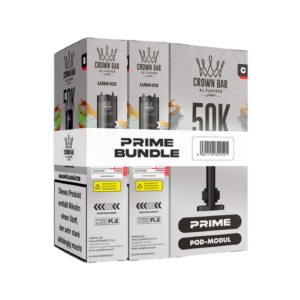 Al Fakher 5x50K Prime Bundle 2er Pod + Coil Lush Ice – 5 Original-Nachfüllbundles mit je 2 Pods und Coil für das Al Fakher Hypermax Prime 50K Basisgerät.