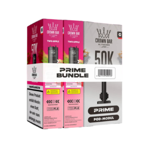 Al Fakher 5x50K Prime Bundle 2er Pod + Coil Two Apple – 5 Original-Nachfüllbundles mit je 2 Pods und Coil für das Al Fakher Hypermax Prime 50K Basisgerät.