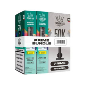 Al Fakher 5x50K Prime Bundle 2er Pod + Coil Blueberry Sour Raspberry – 5 Original-Nachfüllbundles mit je 2 Pods und Coil für das Al Fakher Hypermax Prime 50K Basisgerät.
