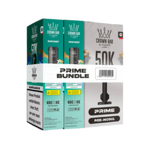 Al Fakher 5x50K Prime Bundle 2er Pod + Coil Gum Mint – 5 Original-Nachfüllbundles mit je 2 Pods und Coil für das Al Fakher Hypermax Prime 50K Basisgerät.