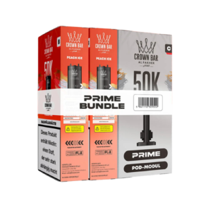 Al Fakher 5x50K Prime Bundle 2er Pod + Coil Peach Ice – 5 Original-Nachfüllbundles mit je 2 Pods und Coil für das Al Fakher Hypermax Prime 50K Basisgerät.