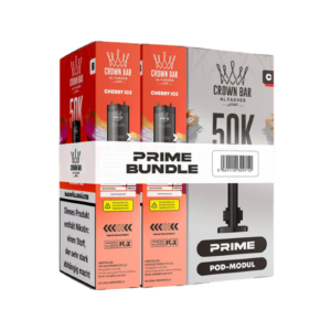Al Fakher 5x50K Prime Bundle 2er Pod + Coil Cherry Ice – 5 Original-Nachfüllbundles mit je 2 Pods und Coil für das Al Fakher Hypermax Prime 50K Basisgerät.