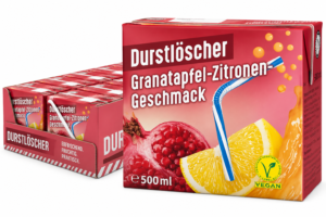 Durstlöscher Granatapfel Zitrone 12x500ml Trinkpacks für Kiosk Großhandel und Wiederverkauf