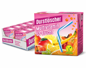 Durstlöscher Multivitamin 12x500ml Getränkekarton für Kiosk, Tankstelle und Großhandel