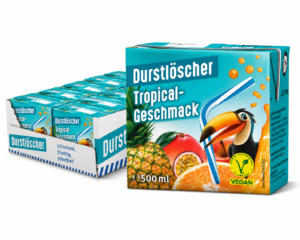 Durstlöscher Tropical 12x500ml tropisches Fruchtgetränk im 500ml Trinkpack für Großhandel und Wiederverkäufer