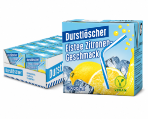 Durstlöscher Eistee Zitrone 12x500ml Trinkpacks für Kiosk, Tankstelle und Großhandel