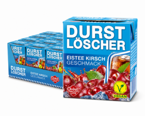 Durstlöscher Eistee Kirsch 12x500ml Trinkpacks mit Kirschgeschmack für Großhandel und Wiederverkauf