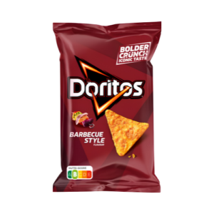 Doritos BBQ 22x68g – knusprige Tortilla Chips mit intensiv würzigem BBQ-Geschmack in 22 praktischen 68-g-Packungen.