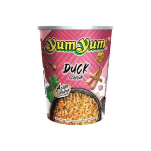 YumYum Instant Nudel Cup 70g Duck mit würzigem Entengeschmack in praktischer Cup-Verpackung.