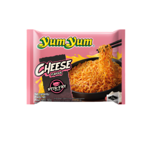 YumYum Stir Fry Cheese Flavour 30x60g – asiatische Instant-Stir-Fry-Nudeln mit cremig-würzigem Käsegeschmack im 30er-Karton.