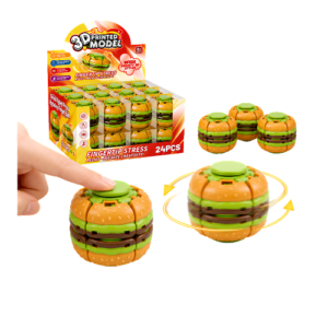 Push-Spin Fidget Ball 24 Stück – rotierender Anti-Stress Fidget Spinner im Verkaufsdisplay