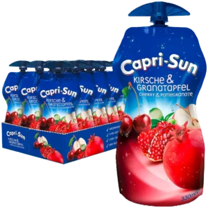 Capri-Sun Cherry & Pomegranate 15x330ml Fruchtgetränk mit Kirsch- und Granatapfelgeschmack im Trinkbeutel