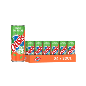 Oasis Ice Tea Pêche 24x330ml Pfirsich Eistee in 330-ml-Dosen im 24er Tray