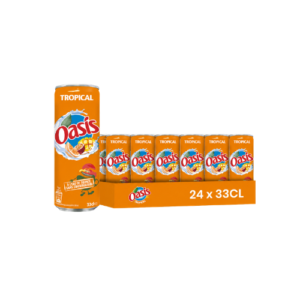 Oasis Tropical 24x330ml tropisches Fruchtgetränk in 330-ml-Dosen im 24er Tray