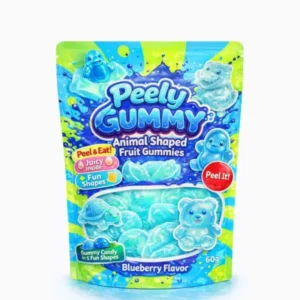 Pelly Gummy Blueberry Flavor 36 x 60g – fruchtige Gummibonbons mit Blaubeergeschmack in 36 praktischen 60-g-Packungen.