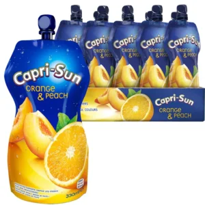 Capri-Sun Orange & Peach 15x330ml Fruchtgetränk mit Orange- und Pfirsichgeschmack im praktischen Trinkbeutel