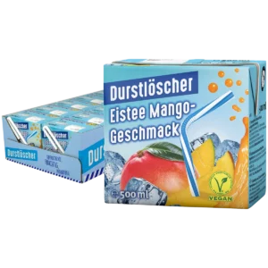 Durstlöscher Eistee Mango 12x500ml Trinkpacks mit Mango-Geschmack für Kiosk und Großhandel