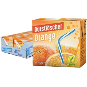 Durstlöscher Orange 12x500ml Getränkekarton mit Orangengeschmack für Kiosk und Großhandel