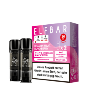 Elfbar Pods Dragon Fruit Blackberry 10x2x2ml vorgefüllte Pods mit Drachenfrucht- und Brombeer-Geschmack für Großhandel und Wiederverkäufer