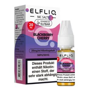 ELFBAR ELFLIQ Blackberry Cherry 10x10ml E-Liquid mit Brombeer-Kirsch-Geschmack für Vape-Shop, Kiosk und Großhandel
