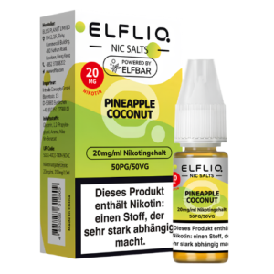 ELFBAR ELFLIQ Pineapple Coconut 10x10ml E-Liquid mit tropischem Ananas-Kokos-Geschmack für Vape-Shop, Kiosk und Großhandel