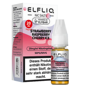 ELFBAR ELFLIQ Strawberry Raspberry Cherry Ice 10x10ml E-Liquid mit Erdbeer-Himbeer-Kirsch-Geschmack und Ice-Note