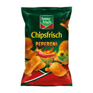 Funny Frisch Peperoni 10x150g würzig-pikante Kartoffelchips mit Peperoni-Geschmack im 10er-Karton für Großhandel und Wiederverkäufer
