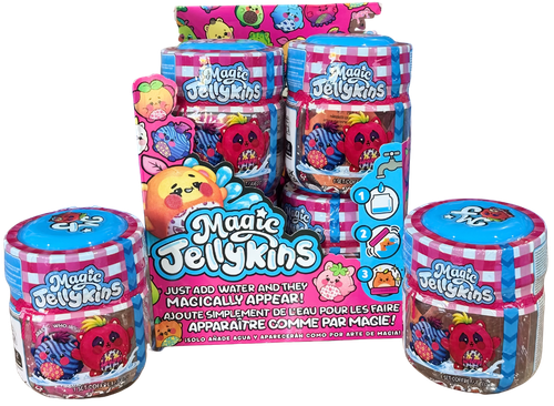 Magic Jellykins Blau 8Stk – kreative DIY Jelly-Figuren zum Selbermachen in blauen Dosen