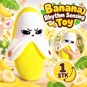 Rhythm Sensing Toy Banana 1Stk – interaktives Musik- und Bewegungsspielzeug in gelber Bananenform.