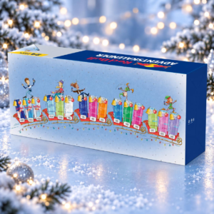 Red Bull Adventskalender 24x250ml – weihnachtlicher Energy-Drink-Adventskalender mit 24 Red Bull Dosen in verschiedenen Sorten.