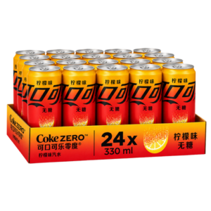 Cola Lemon Zero 24x330ml – zuckerfreies Cola-Erfrischungsgetränk mit frischer Zitronennote in der 330-ml-Dose.