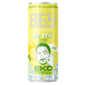 Bey Ice Tea Zitrone 24x330ml – erfrischender Zitronen-Eistee im 330-ml-Format für den gekühlten Einzelverkauf.
