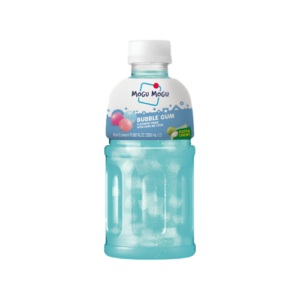 Mogu Mogu Drink Bubble Gum 6x320ml – süßes Kaugummi-Erfrischungsgetränk mit Nata-de-Coco-Stückchen in der 320-ml-Flasche.