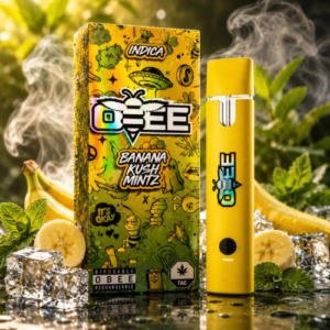 OBEE TAC Vape Banana Kush Mintz Indica 1Stück – einzeln verkaufte Vape mit Bananen-, Kush- und Mintz-Aromaprofil.