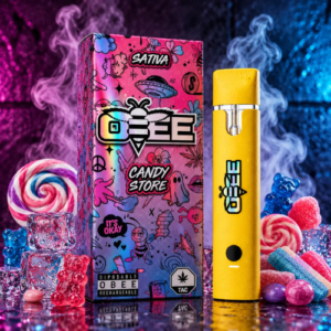OBEE TAC Vape Candy Store Sativa 1Stück – einzeln verkaufte Vape mit süßem Candy- und Bonbon-Aromaprofil.