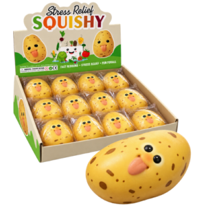 Stress Relief Kartoffel Squishy 12Stk – weiche Anti-Stress-Spielzeuge in lustiger Kartoffelform.