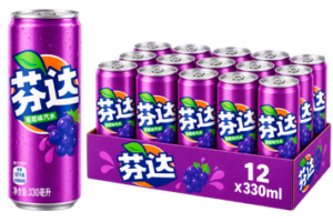 Fanta Grape 12x330ml – fruchtige Traubenlimonade in der handlichen 330-ml-Dose.